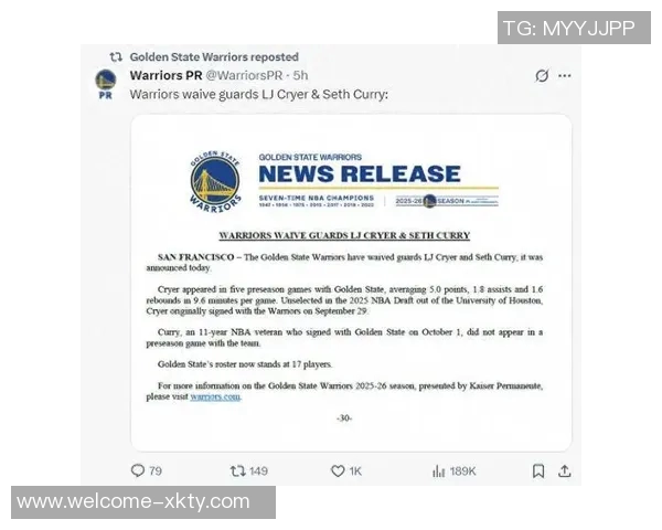 勇士队计划与身高183cm的后卫LJ克赖尔签署双向合同助力球队发展 勇士队计划与身高183cm的后卫LJ克赖尔签署双向合同助力球队发展